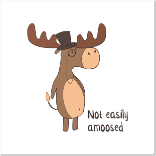 Not Easily Amoosed, Funny Moose Joke Posters and Art